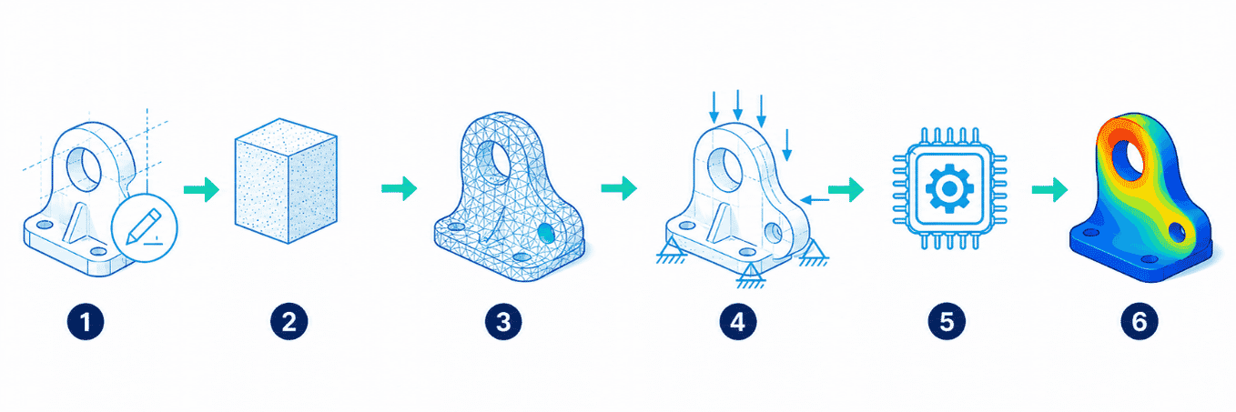 Quy trình mô phỏng kỹ thuật 6 bước trên NX CAE