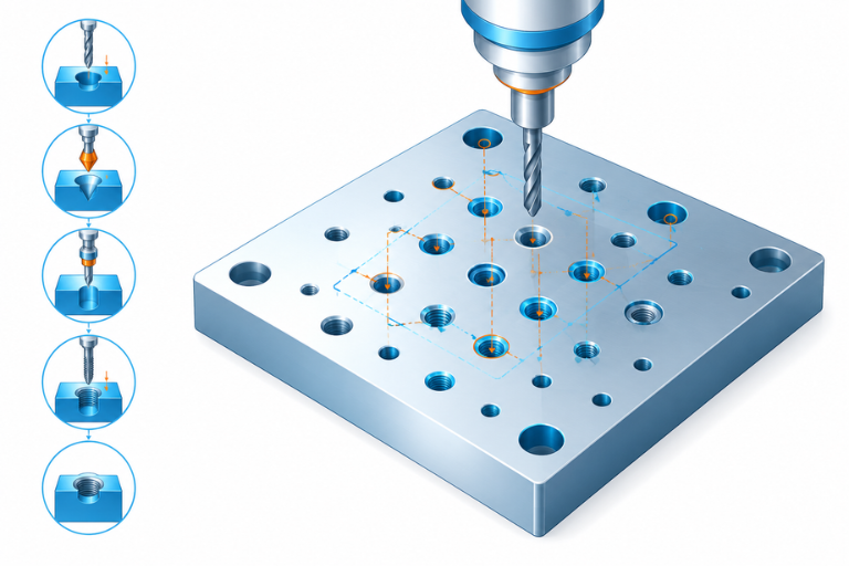 NX Hole Making Tự động hóa quá trình khoan, taro, doai lỗ hàng loạt dựa trên nhận diện đặc trưng.