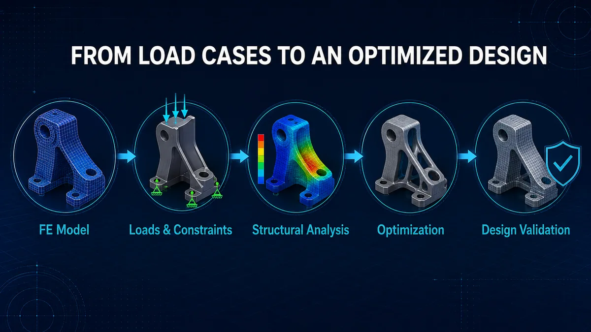 Workflow phân tích và tối ưu kết cấu bằng Simcenter Optistruct