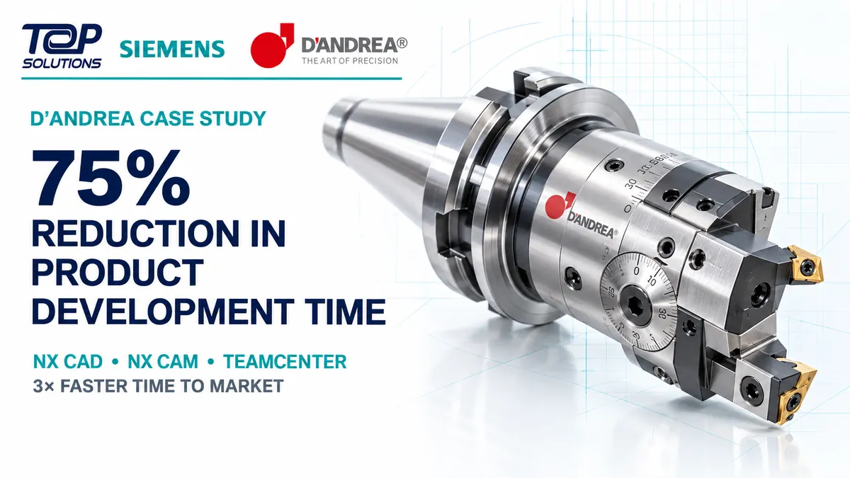 Case study D’ANDREA: giảm 75% thời gian phát triển sản phẩm với NX CAD, NX CAM và Teamcenter
