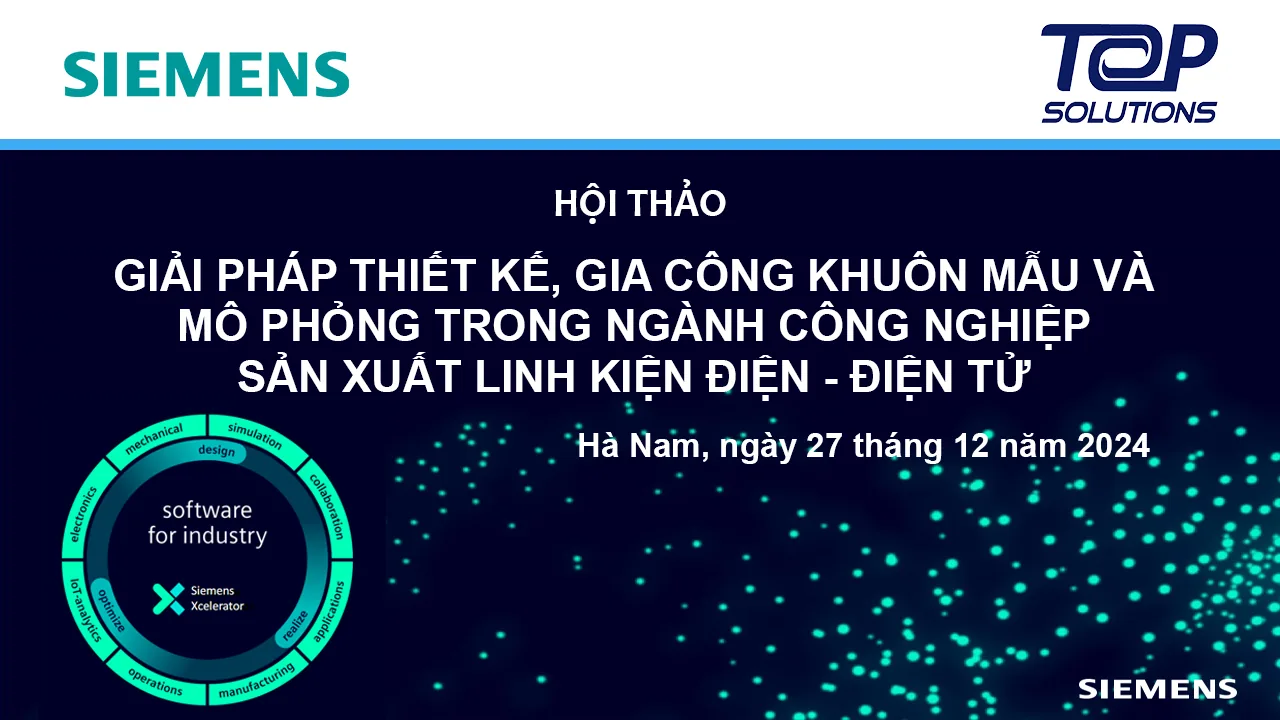 Banner hội thảo giải pháp thiết kế và gia công khuôn mẫu